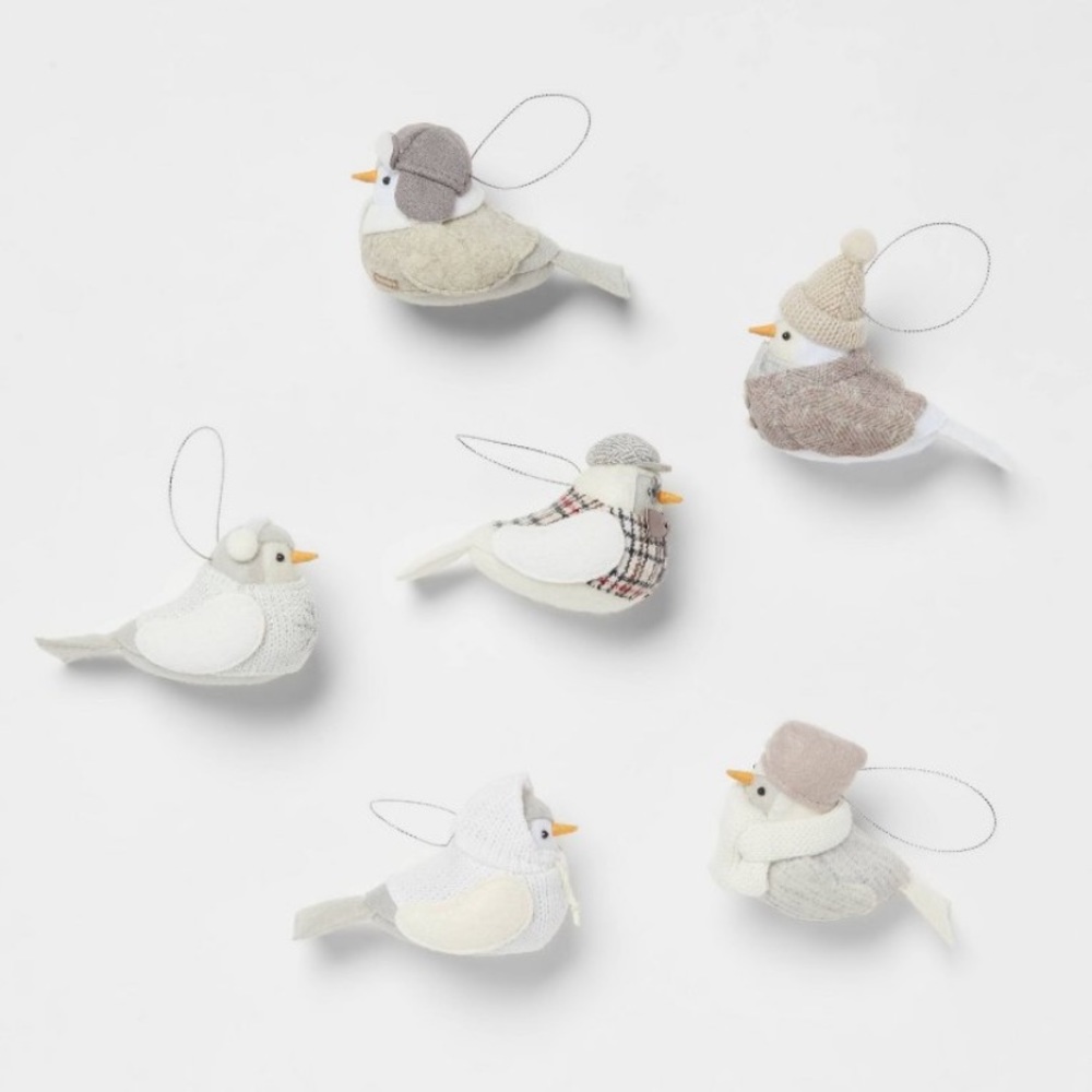 Featherly Friends 2023 6 piece holiday ornaments Target Bird